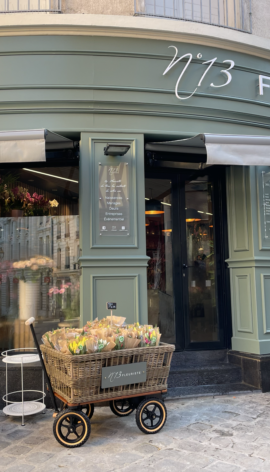 Façade ancienne du fleuriste à Auxerre dans le quartier historique – projet JBB Architecture