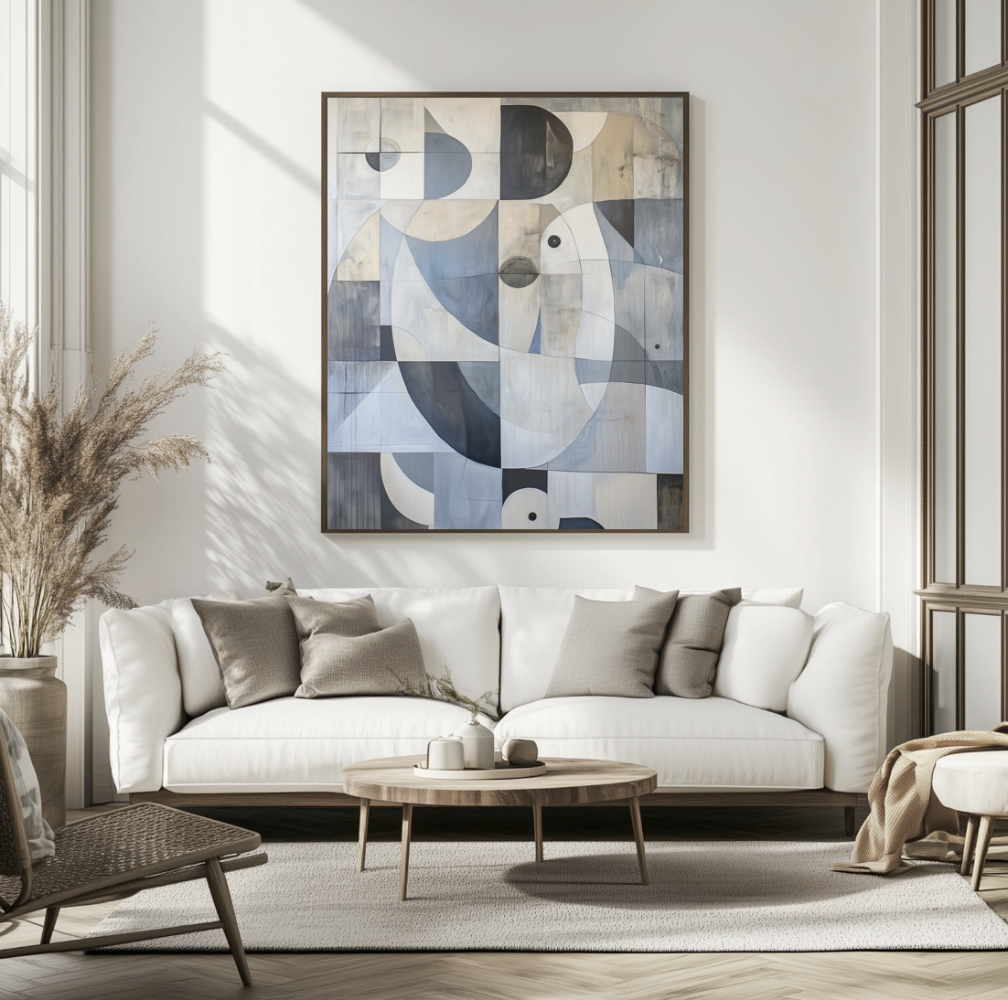 Tableau acoustique avec impression par sublimation, création JBB Architecture intérieure & design, Jean-Baptiste Brulé, alliant art et performance acoustique.